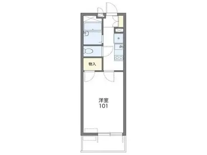 レオパレスエスポワール桜木町(1K/3階)の間取り写真