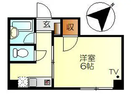 三和マンション(1K/3階)の間取り写真