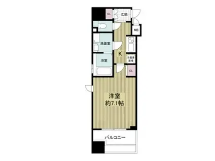 LASANTE京橋(1K/8階)の間取り写真