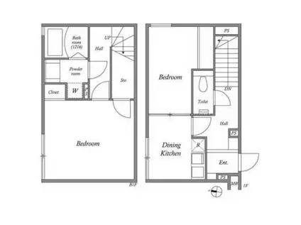 LEGALAND 下北沢(2DK/B1階)の間取り写真