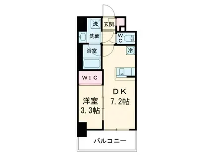 エスリードレジデンス ザ・グラン大阪ノア(1LDK/7階)の間取り写真