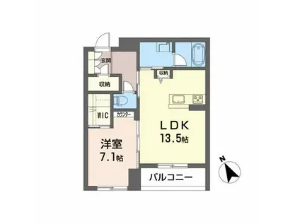 レアリゼ長町(1LDK/2階)の間取り写真