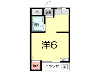 SPACET(1K/2階)の間取り写真