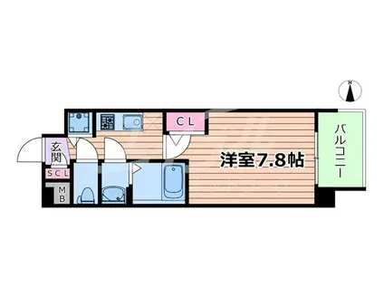 カーサレグラス城東セントラル(1K/3階)の間取り写真