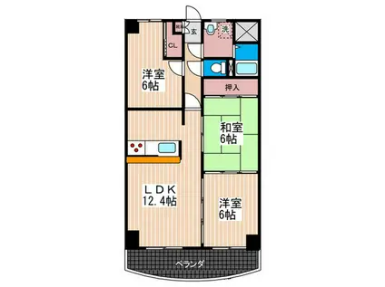グレースK(3LDK/1階)の間取り写真