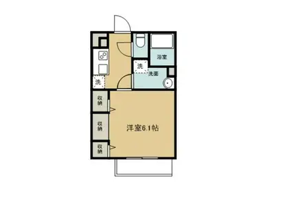 リブリ・ルビアス(1K/1階)の間取り写真