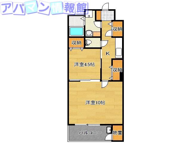 フラワーフェアリ(1LDK/3階)の間取り写真