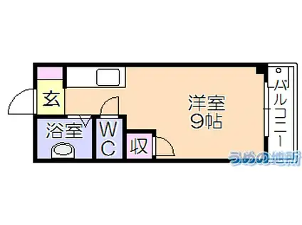 ルピナス(ワンルーム/2階)の間取り写真