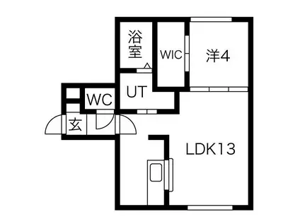 LE SOLEIL DE MARUYAMAル ソレイユ ドゥ マルヤ(1LDK/1階)の間取り写真