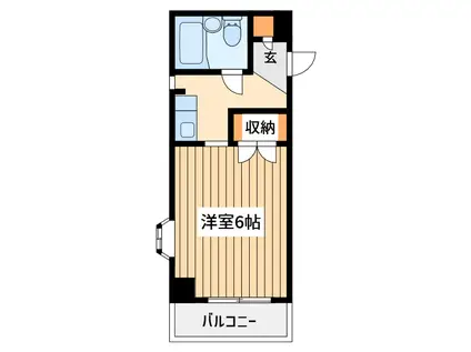 メゾンプリメール(1K/2階)の間取り写真