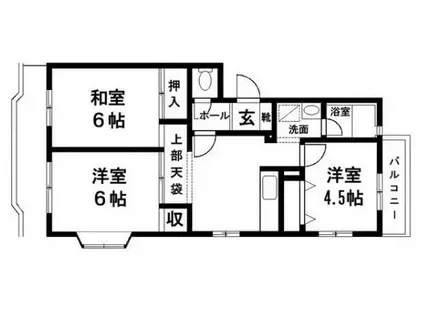ドルチェ新川崎(3DK/3階)の間取り写真