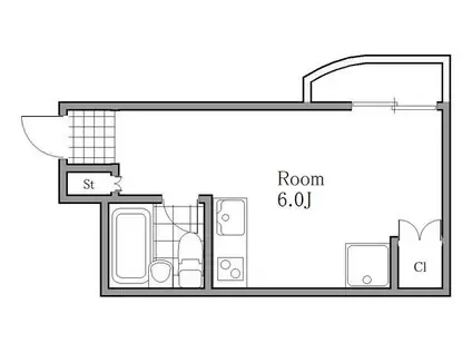カーサジュリエッタ(ワンルーム/1階)の間取り写真