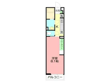 リブリ・ポピー(1K/2階)の間取り写真