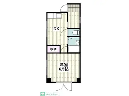 ジュネス・平塚(1DK/2階)の間取り写真