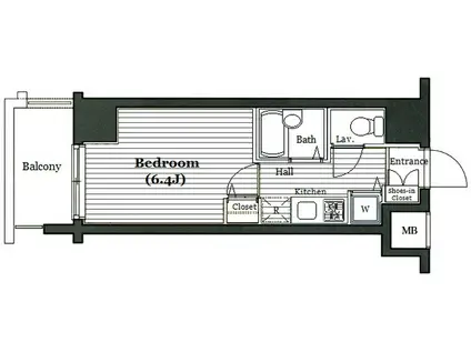 ガラ・シティ高田馬場(1K/11階)の間取り写真