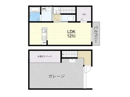 GH-STYLE 武蔵(1K/2階)の間取り写真