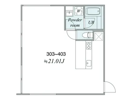 TRIAS226(1LDK/3階)の間取り写真