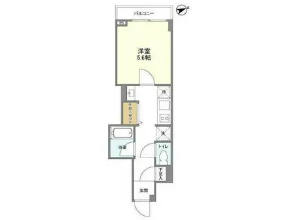 ORSUS OIMACHI(1K/8階)の間取り写真