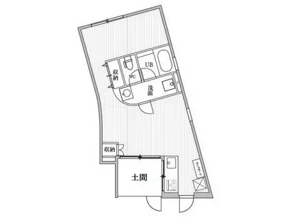 T′S CUORE BLISS 自由が丘(ワンルーム/1階)の間取り写真