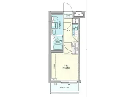ロアール横浜十日市場(1K/2階)の間取り写真