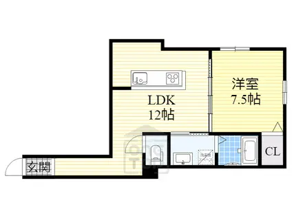 RIHITO正雀駅前(1LDK/4階)の間取り写真