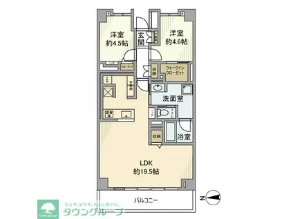 東建ニューハイツ元加賀(2LDK/5階)の間取り写真