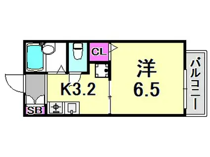 ミユキハイツ(1K/2階)の間取り写真
