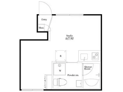 ブライトハウス亀有(ワンルーム/1階)の間取り写真