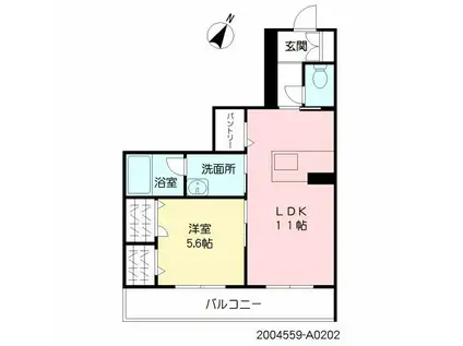 グリーンベルト神浦(2LDK/3階)の間取り写真