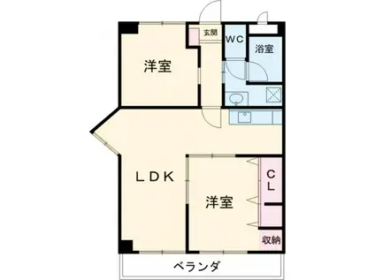 ライフ21SUWA(2LDK/4階)の間取り写真