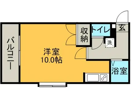 れいめい武(1K/2階)の間取り写真