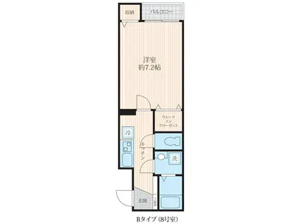 フォセット西川口(1K/3階)の間取り写真