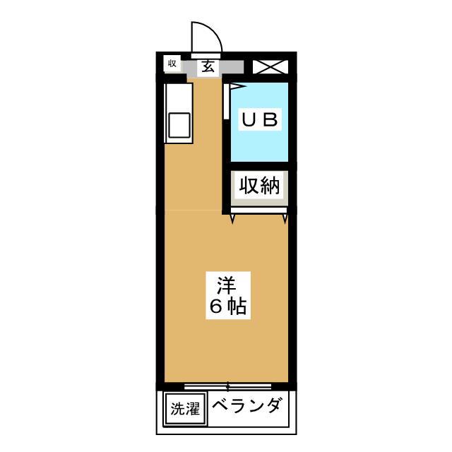 アネックス武蔵台(ワンルーム/3階)の間取り写真