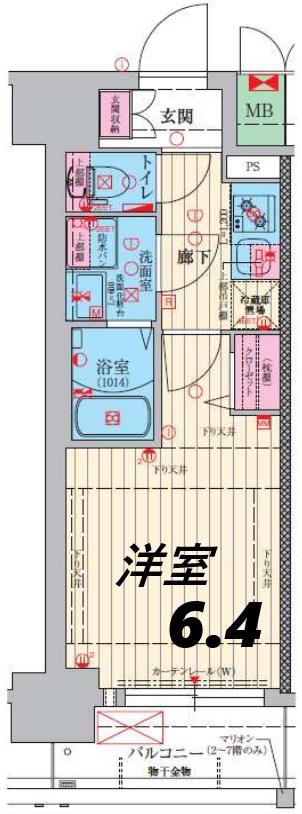 ファーストフィオーレ三国II(1K/3階)の間取り写真