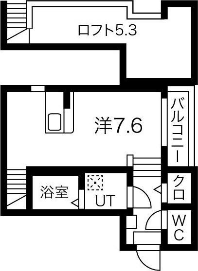 PRECIOUS COURT御器所(1K/1階)の間取り写真