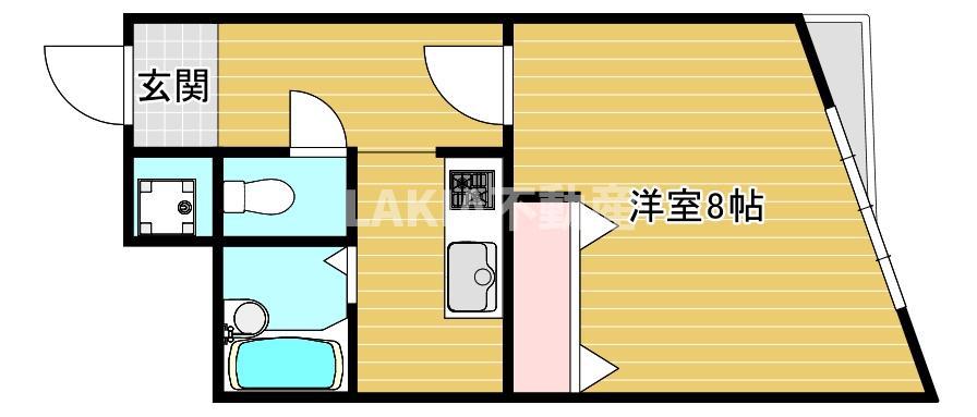 プレジデントハイツ(1K/6階)の間取り写真