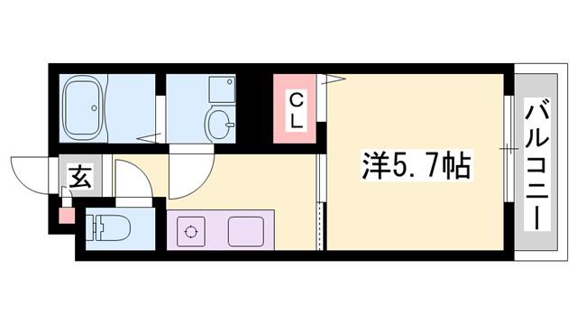 レナータレジデンス(1K/1階)の間取り写真