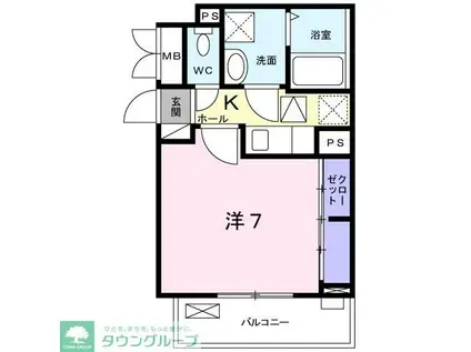 ラシュレ(1K/1階)の間取り写真