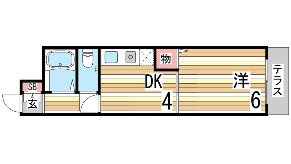 VILLA HIRANO(1DK/2階)の間取り写真