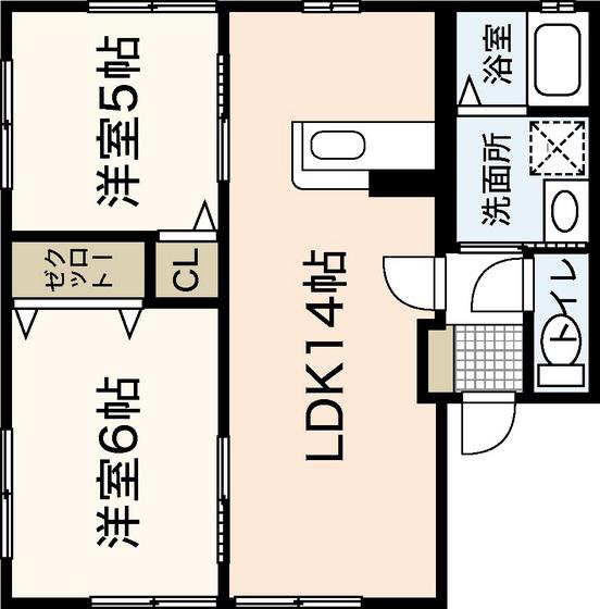 サニーライフNISHIKI(2LDK/1階)の間取り写真