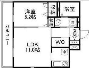 スペラール泉中央(1LDK/1階)の間取り写真