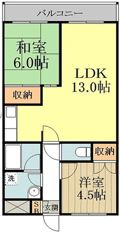 ベルメゾン欅(2LDK/3階)の間取り写真