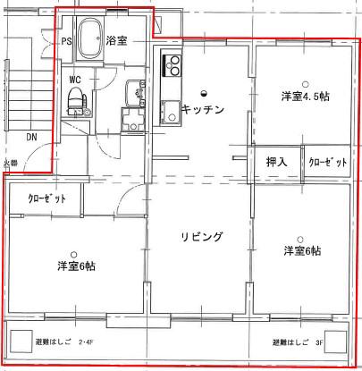 サンヒルズSAGAE(3LDK/1階)の間取り写真