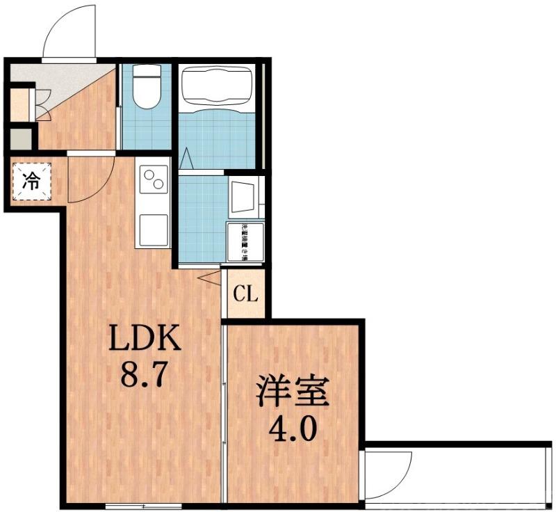 F ASECIA IASO(1LDK/2階)の間取り写真