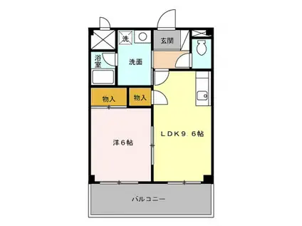 パステルサンライズ(1LDK/2階)の間取り写真