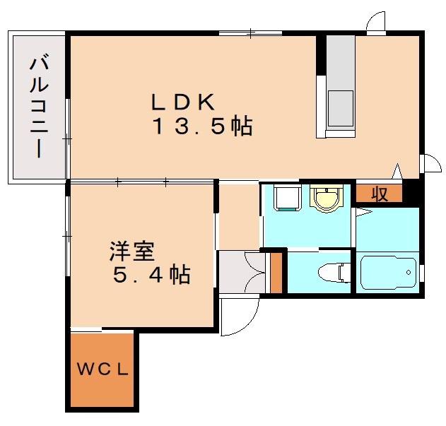 キャミスト(1LDK/2階)の間取り写真