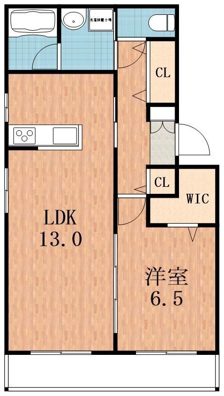 シャスタ阿倍野(1SLDK/3階)の間取り写真