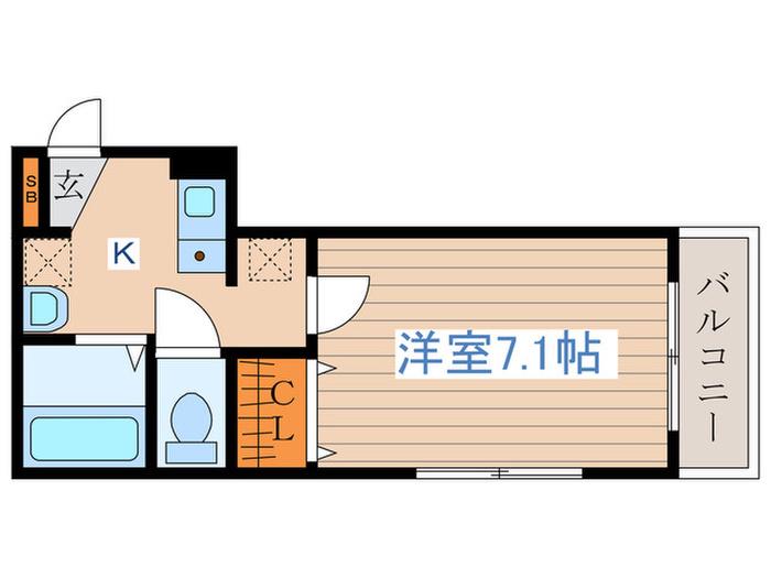 ステラ アレア(1K/1階)の間取り写真