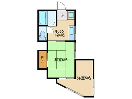 ファミール金森(2K/2階)の間取り写真