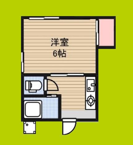 関本マンション(1K/5階)の間取り写真